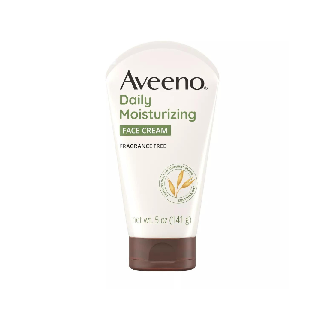 Aveeno Daily Moisturizing Prebiotic Oat Face Cream for Dry Skin Fragrance Free 5 oz