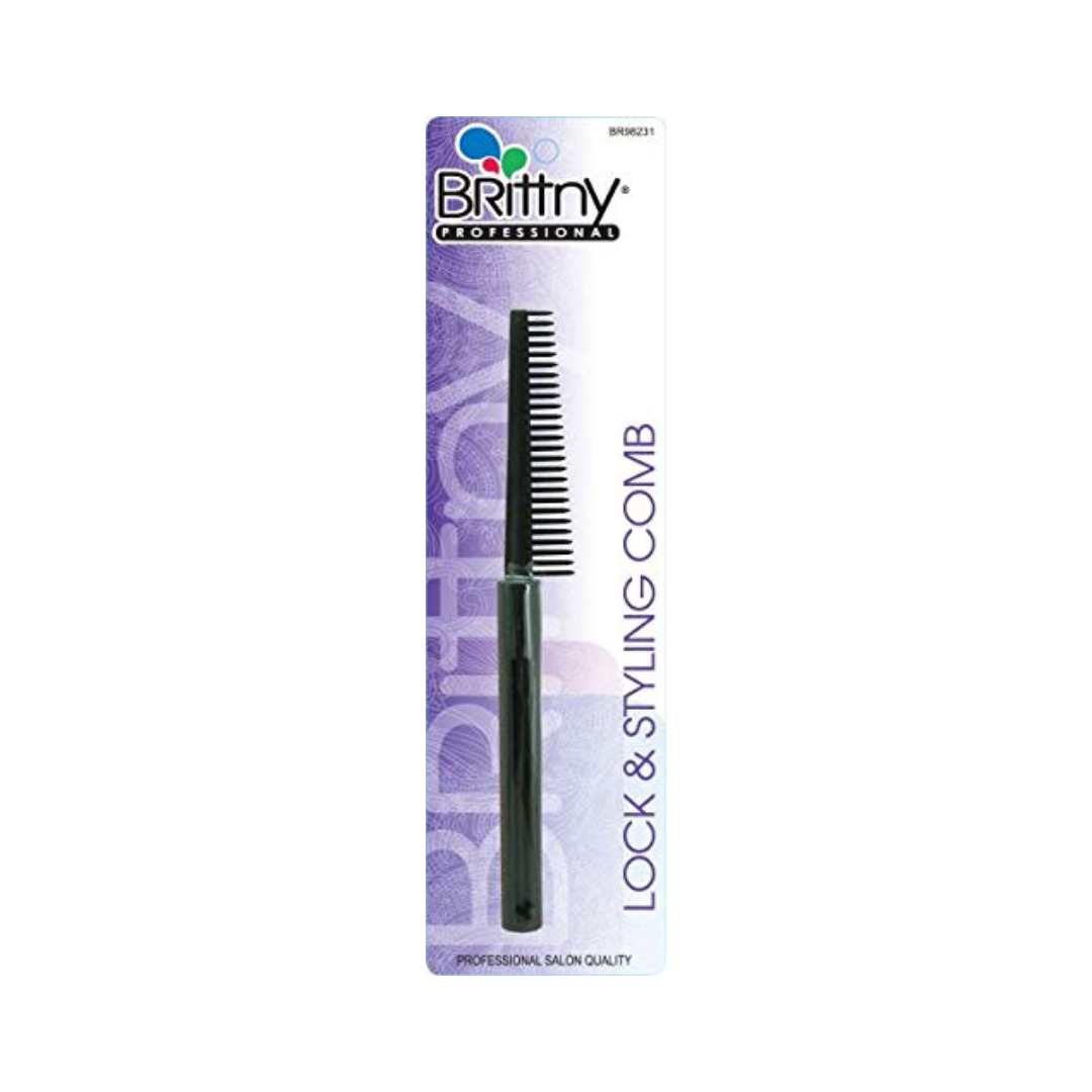 Brittny Black Plastic Lock and Styling Comb