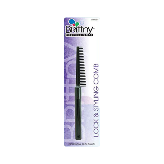 Brittny Black Plastic Lock and Styling Comb