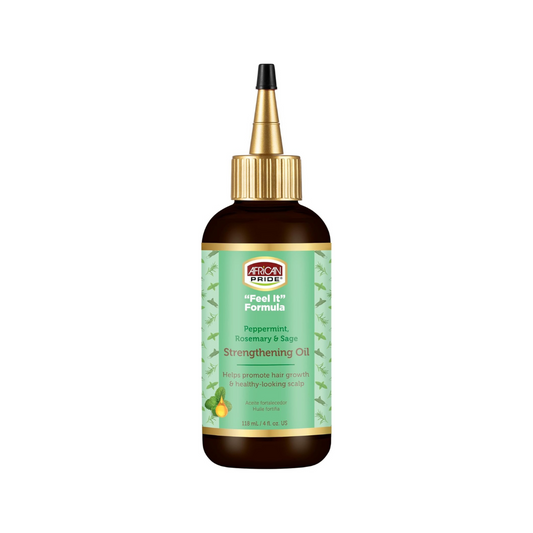 frican Pride Feel-It Formula Strengthening Oil with Rosemary Oil, Peppermint Oil and Sage 4oz