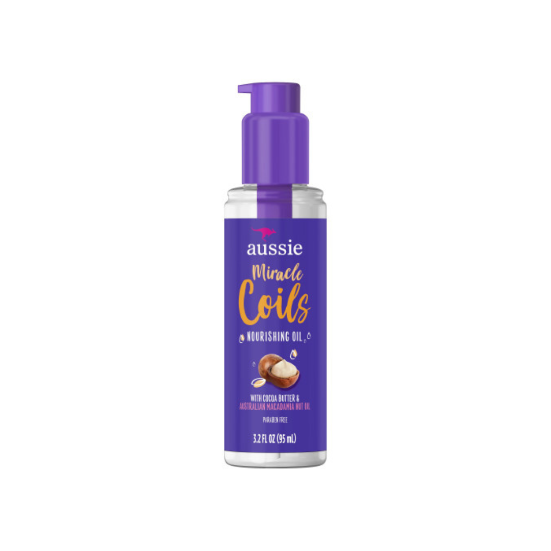 Aussie Miracle Coils Nourishing Oil- Leave-In Hair Oil 3.2oz