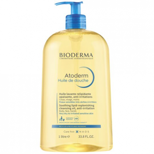 Bioderma Atoderm Huile de Douche Very Dry to Irritated Sensitive Skin 1L