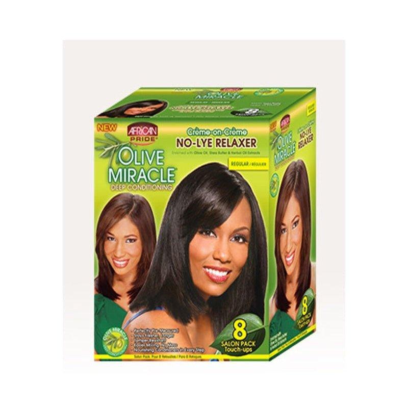 African-Pride-Olive-Miracle-Deep-Conditioning-No-Lye-Relaxer-8-Touch-Up-Regular - African Beauty Online