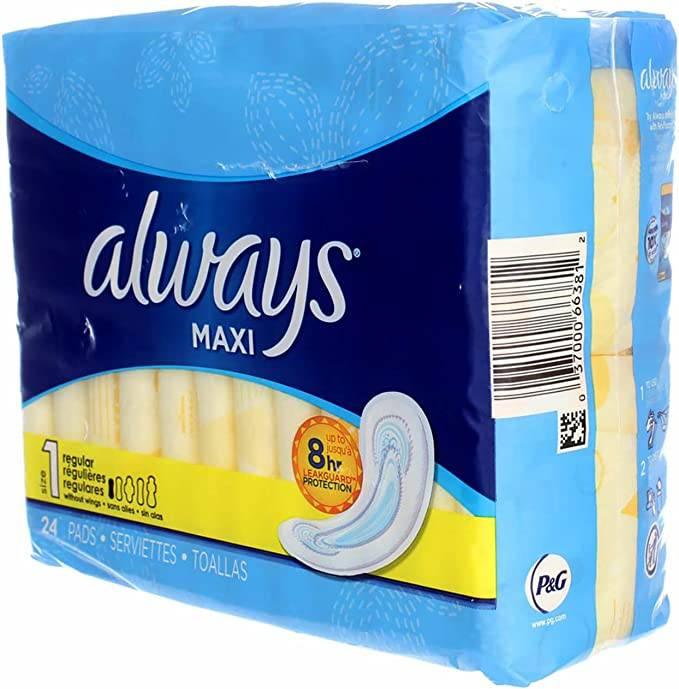 Always Maxi Leak Free Regular Pads 24pcs - African Beauty Online