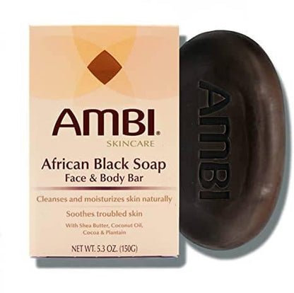 Ambi African Black Soap Face & Body Bar 5.3oz - African Beauty Online