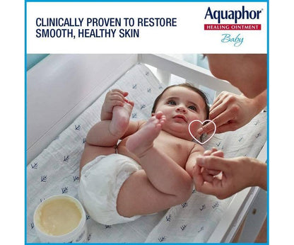 Aquaphor Baby Healing Ointment Advanced Therapy Skin Protectant, Dry Skin and Diaper Rash Ointment, 14 Oz Jar 14 Ounce (Pack of 1) - African Beauty Online