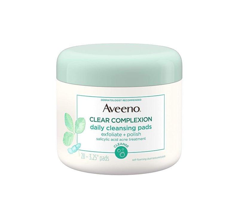 Aveeno-Clear-Complexion-Daily-Facial-Cleansing-Pads-With-Salicylic-Acid-Acne-Treatment-28-Ct - African Beauty Online