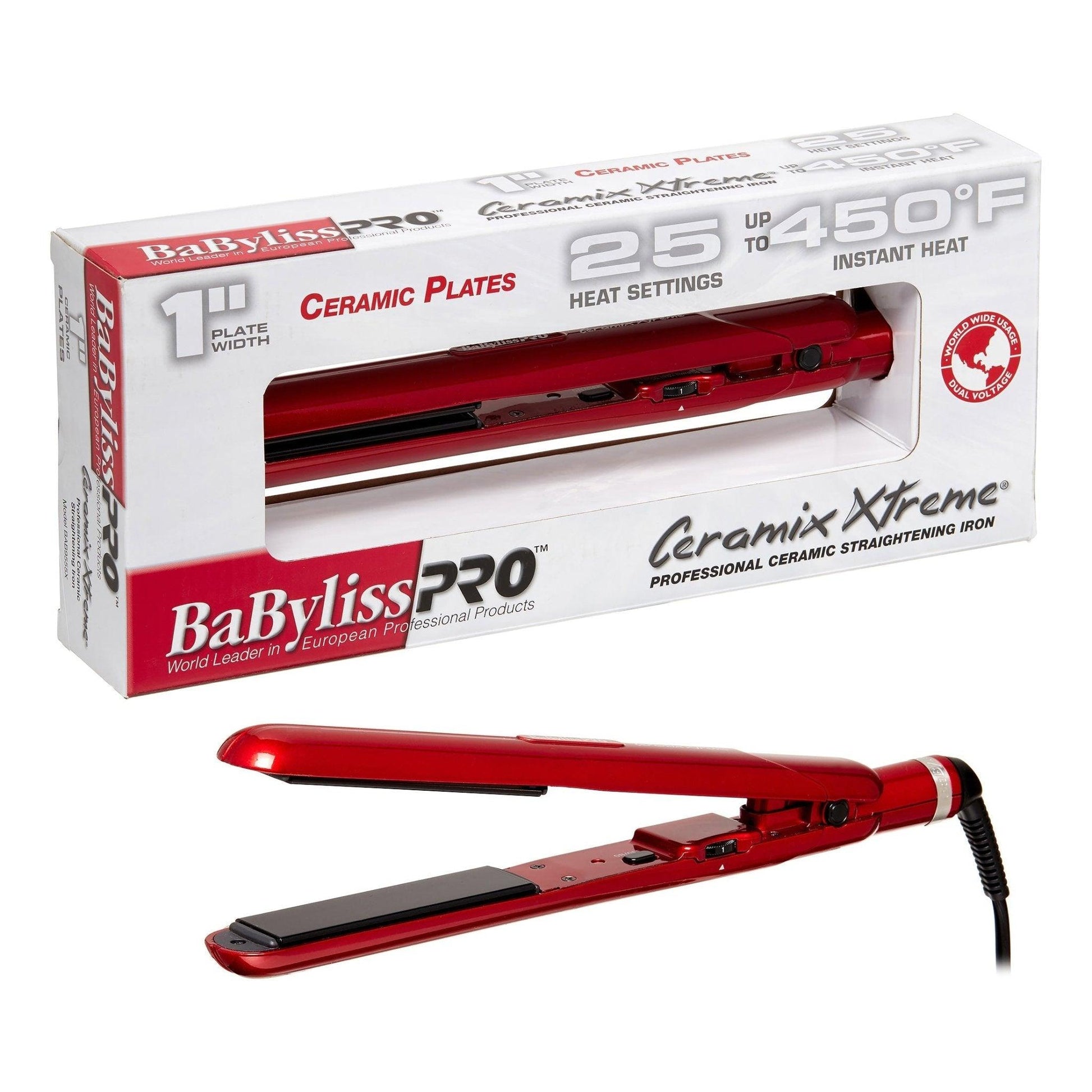 BaBylissPRO Ceramix Xtreme Straightening Iron 1 Inch Straightener - African Beauty Online