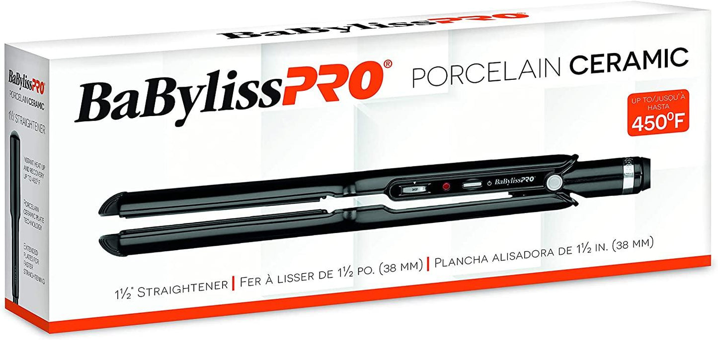 BabylissPRO Porcelain Ceramic 1½ " Straightening Iron - African Beauty Online