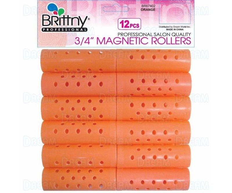 Brittny-Professional-3-4-Magnetic-Rollers-Orange-12Pcs - African Beauty Online