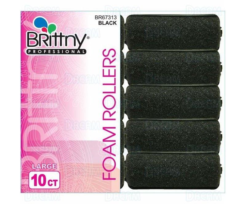 Brittny-Professional-Foam-Rollers-Black-Large-10-Count - African Beauty Online