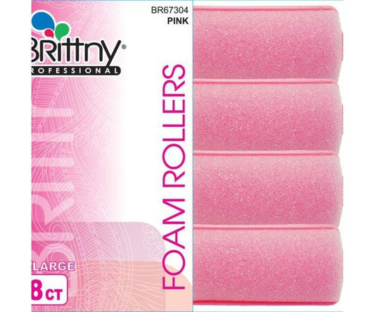 Brittny-Professional-Foam-Rollers-Pink-Extra-Large-8-Count - African Beauty Online