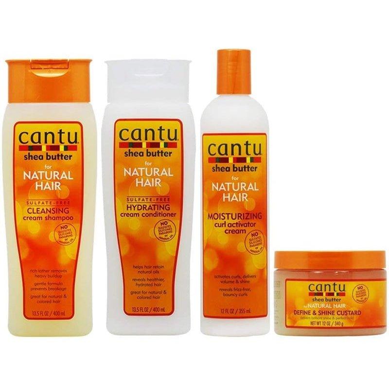 Cantu-Cleansing-Cream-Shampoo-Conditioner-Curl-Activator-Cream-Define-Shine-Custardset - African Beauty Online