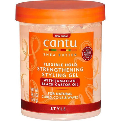 Cantu Shea Butter Strengthening Styling Gel with Jamaican Black Castor Oil, 18.5oz (524g) - African Beauty Online