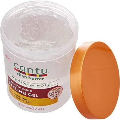 Cantu Shea Butter Strengthening Styling Gel with Jamaican Black Castor Oil, 18.5oz (524g) - African Beauty Online