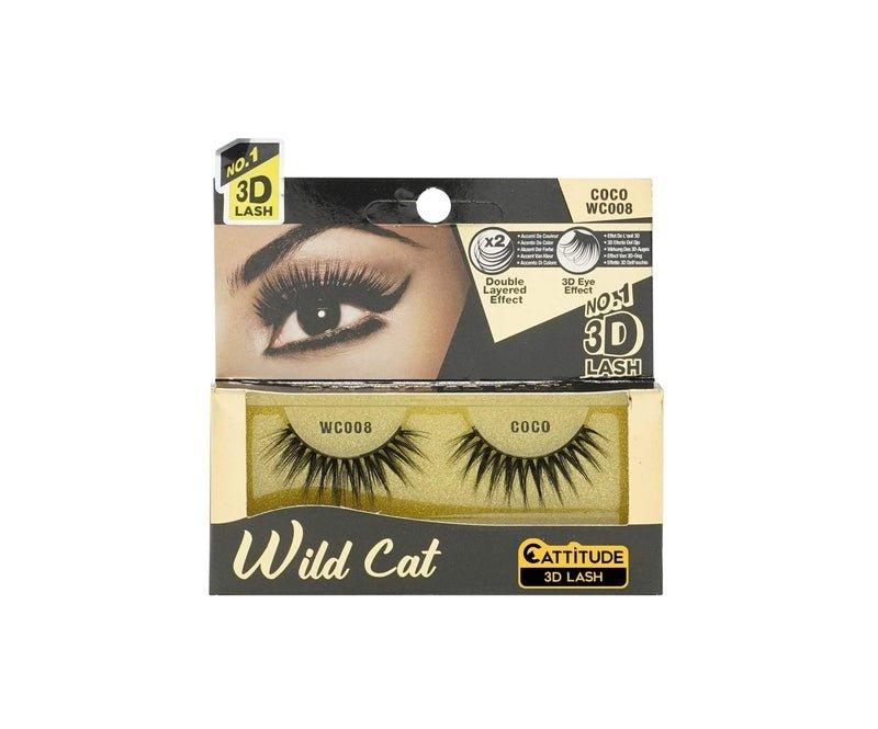 Cattitude-3D-Lashes-Coco-Wild-Cat-False-Eyelashes-Lightweight-Reusable-Cruelty-Free - African Beauty Online