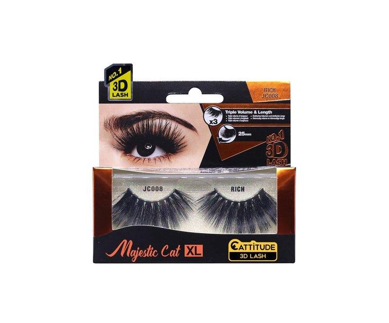 Cattitude-3D-Lashes-Rich-Majestic-Cat-25Mm-Lightweight-Reusable-Cruelty-Free - African Beauty Online