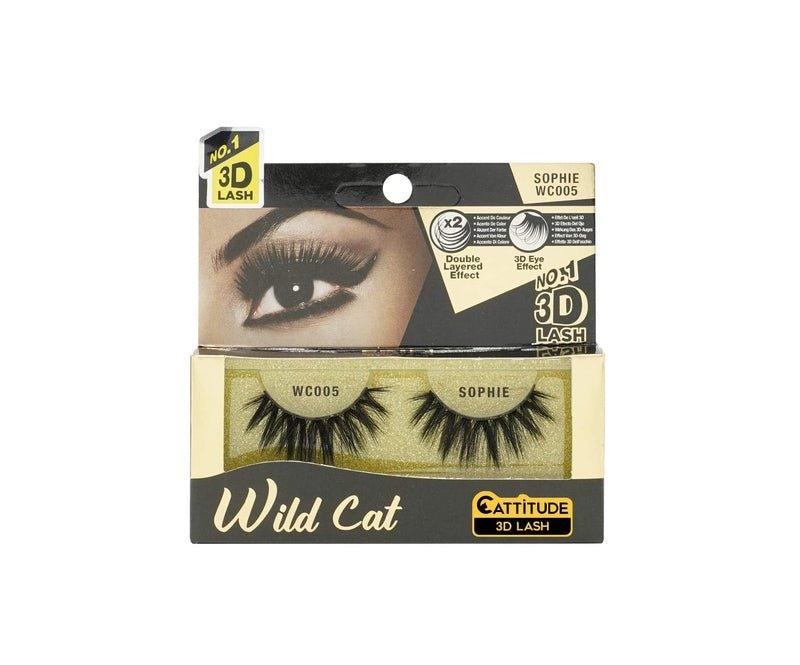 Cattitude-3D-Lashes-Sophie-Wild-Cat-False-Eyelashes-Lightweight-Reusable-Cruelty-Free - African Beauty Online