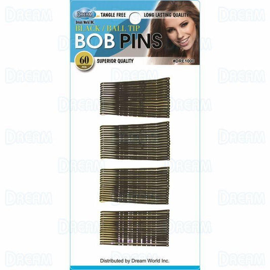 Dream-60Pcs-Black-Ball-Tips-Bob-Pins - African Beauty Online