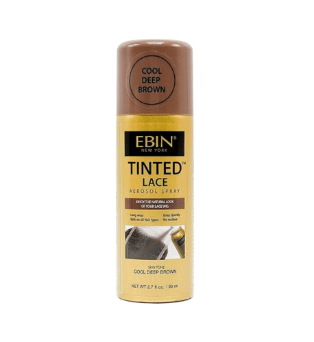 EBIN NEW YORK Tinted Lace Aerosol Spray - Cool Deep Brown 2.7oz - USA Beauty Imports Online