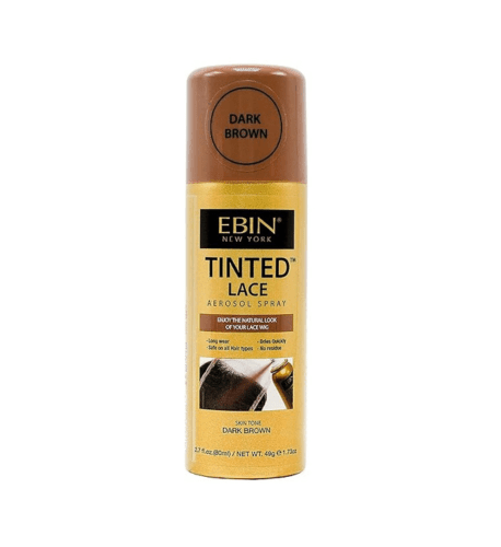 EBIN NEW YORK Tinted Lace Aerosol Spray - Dark Brown 2.7oz - USA Beauty Imports Online