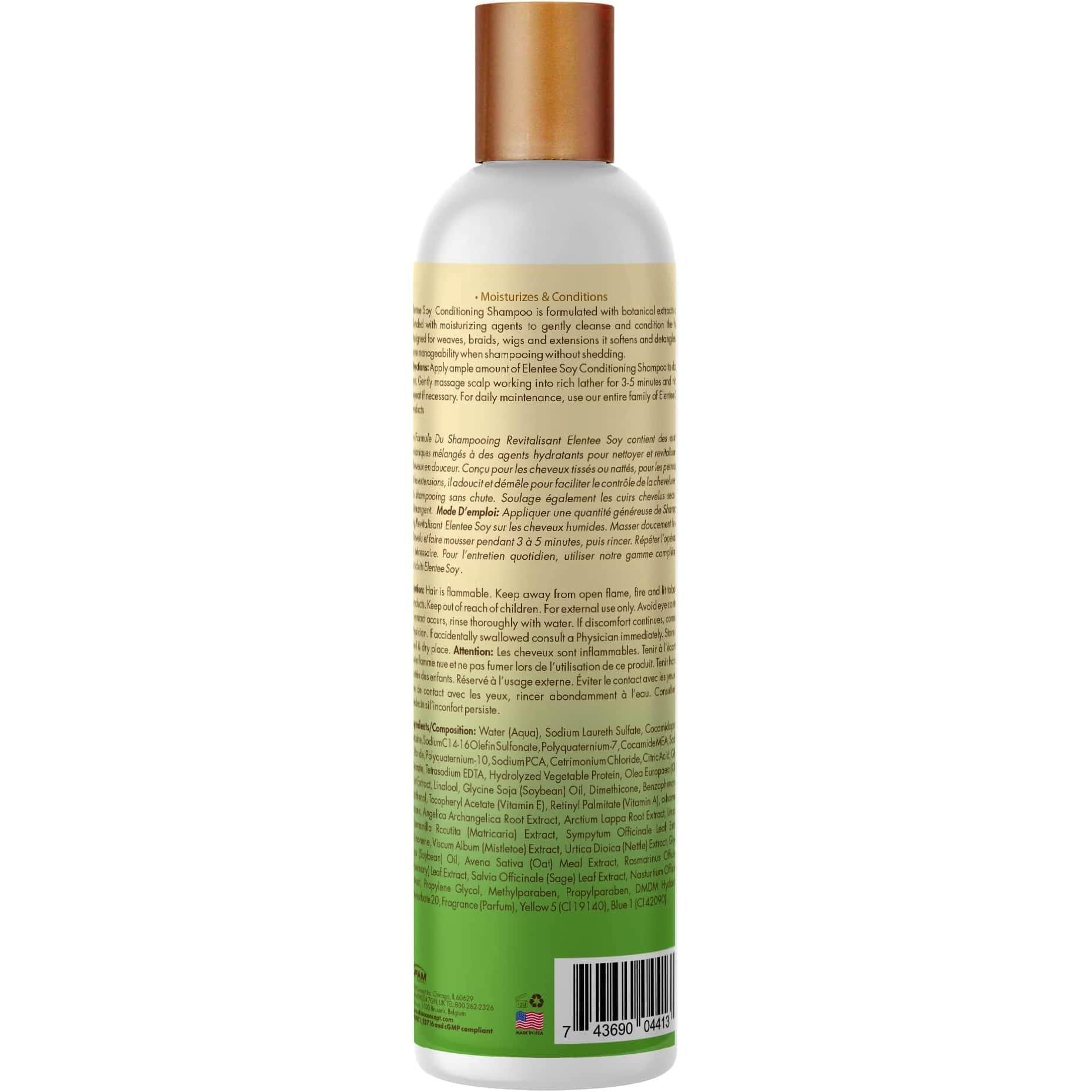 Elentee Soy Organics Conditioning Shampoo 12oz - African Beauty Online