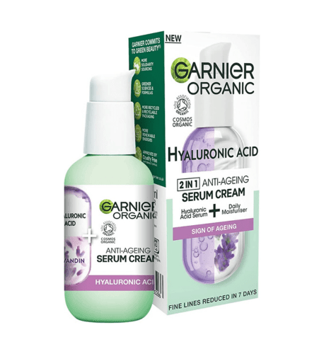 Garnier Organic Lavandin & Hyaluronic Acid Serum Cream, 2in1 Formula With Hyaluronic Acid serum & Hydrating Moisturizer 50ML - African Beauty Online