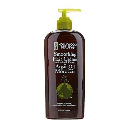 Hollywood Beauty Argan Smoothing Hair Cream 12oz - African Beauty Online