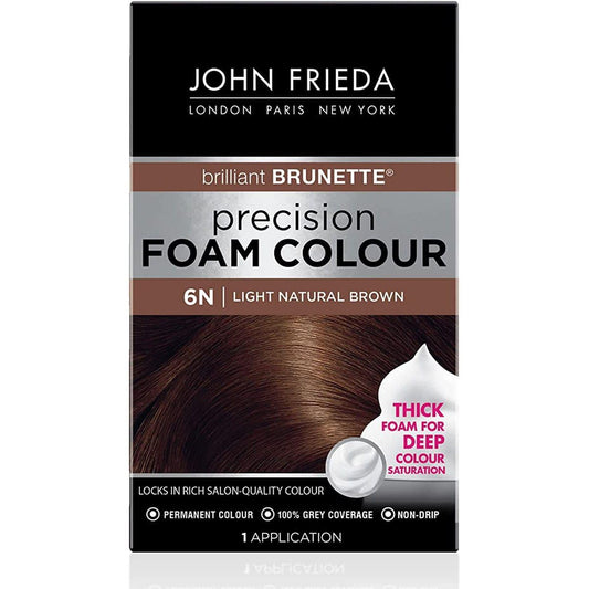 John Frieda 6N Light Nat Brown Foam Colour 1App - African Beauty Online