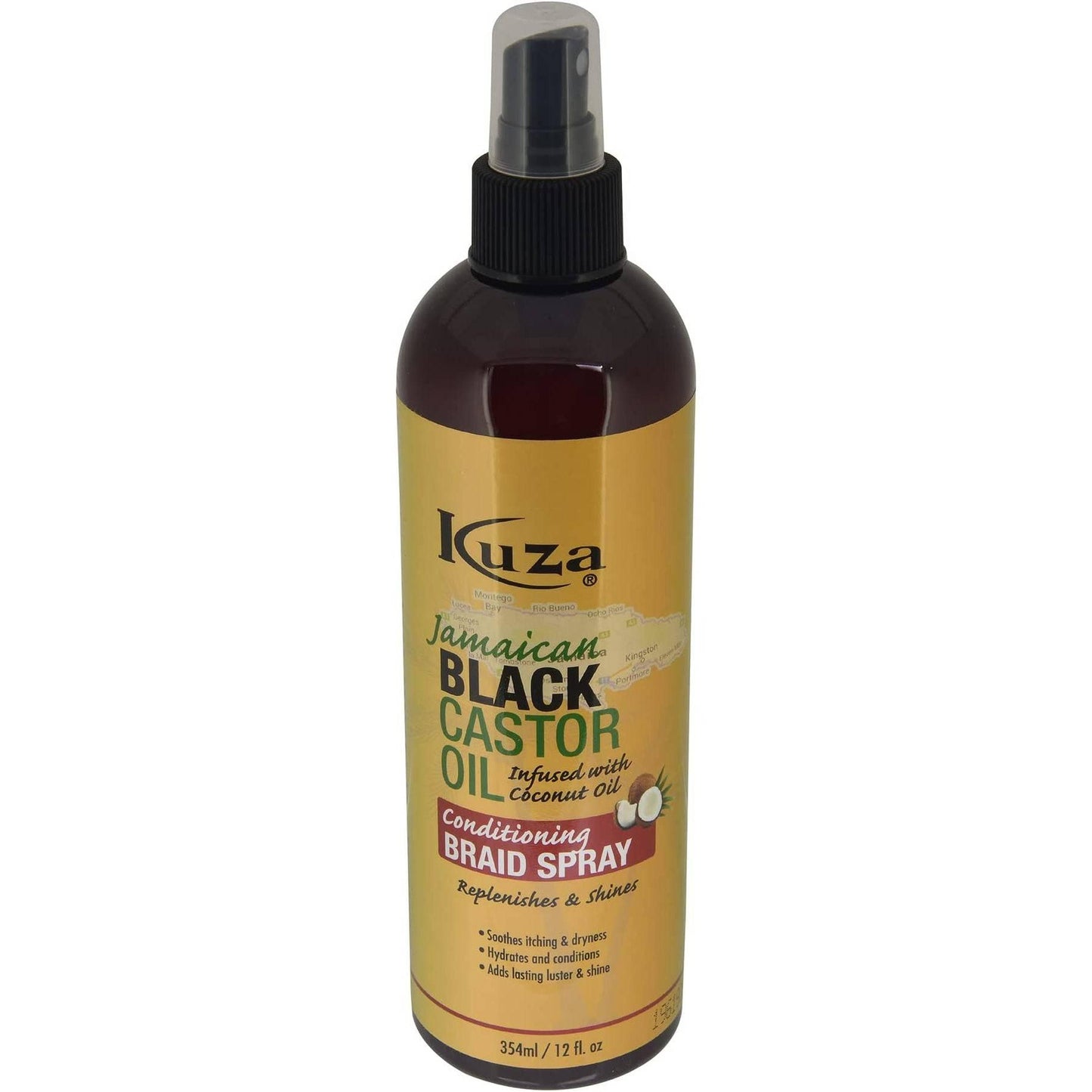 KUZA JAM BLK CASTOR OIL COND SPRAY 12OZ - African Beauty Online