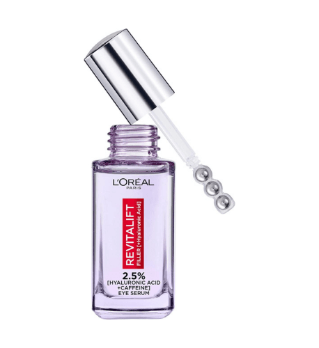 L'Oréal Paris 2.5% Hyaluronic Acid and Caffeine Eye Serum, RevitA lift Filler Eye Serum 20ML - African Beauty Online