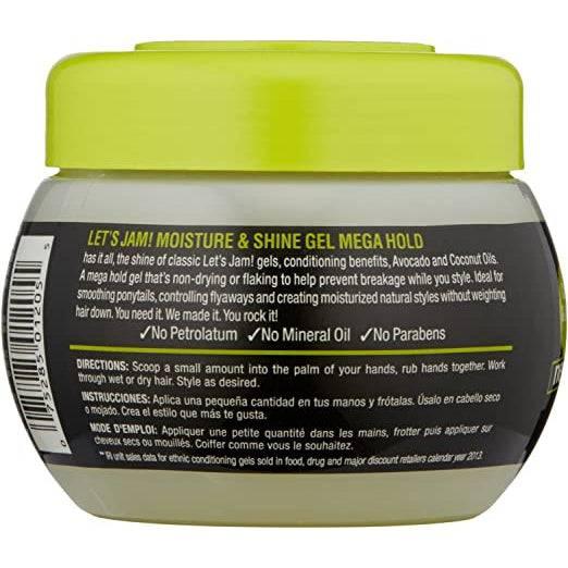 LET'S JAM MEGA HOLD MOISTURE & SHINE GEL 9OZ - African Beauty Online