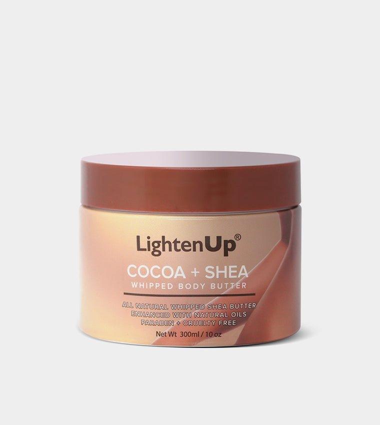 Lighten Up Cocoa + Shea Body Butter 10oz - USA Beauty Imports Online