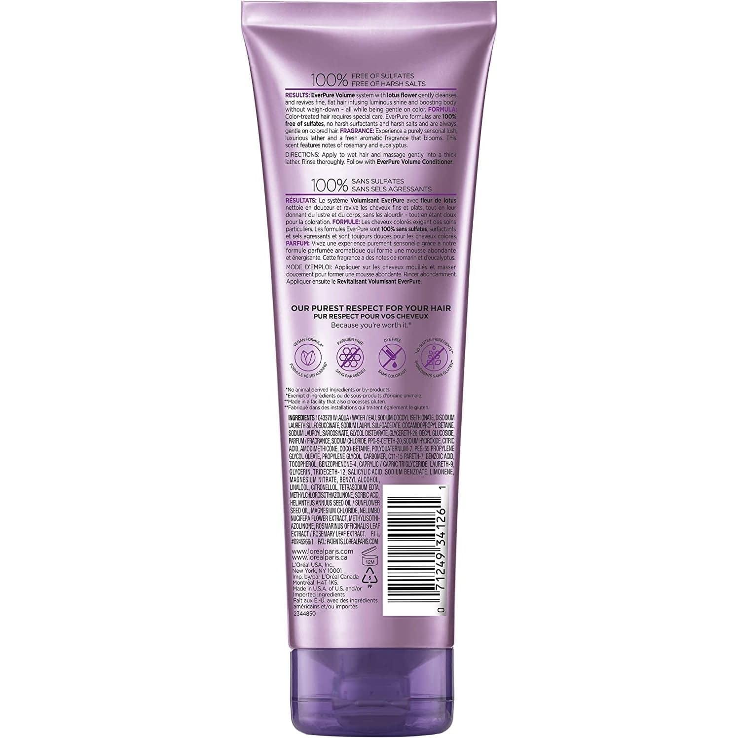 OREAL EVERPURE VOLUME SHAMPOO 8.5OZ - African Beauty Online