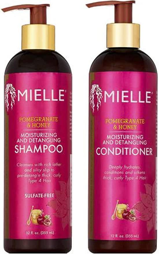 Mielle Pomegranate & Honey Moisturizing and Detangling Shampoo & Conditioner Set (355ml Each) - African Beauty Online