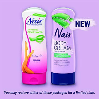 NAIR ALOE & WATER LILY HAIR REMOVER BODY CREAM 9OZ - African Beauty Online