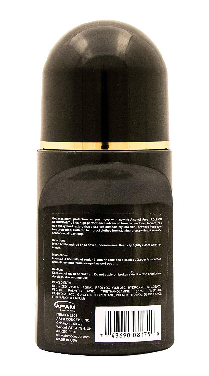 NEWLIFE MEN ALCOHOL-FREE DEODORANT ROLL-ON 2.53OZ - African Beauty Online