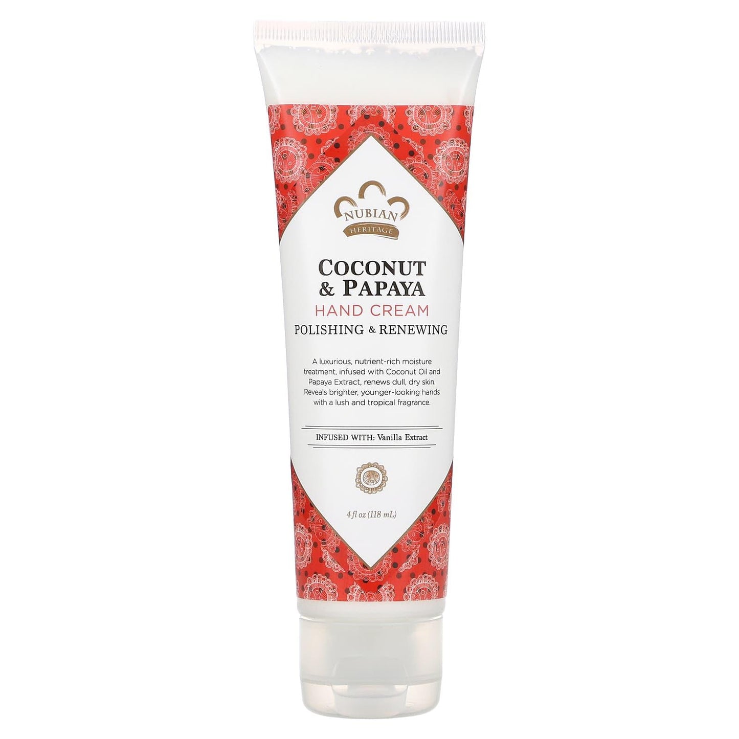 NUBIAN COCONUT & PAPAYA HAND CREAM 4OZ - African Beauty Online