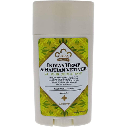 NUBIAN HEMP & HAITIAN VETIVER 24 HOUR DEODORANT 2.25OZ - African Beauty Online