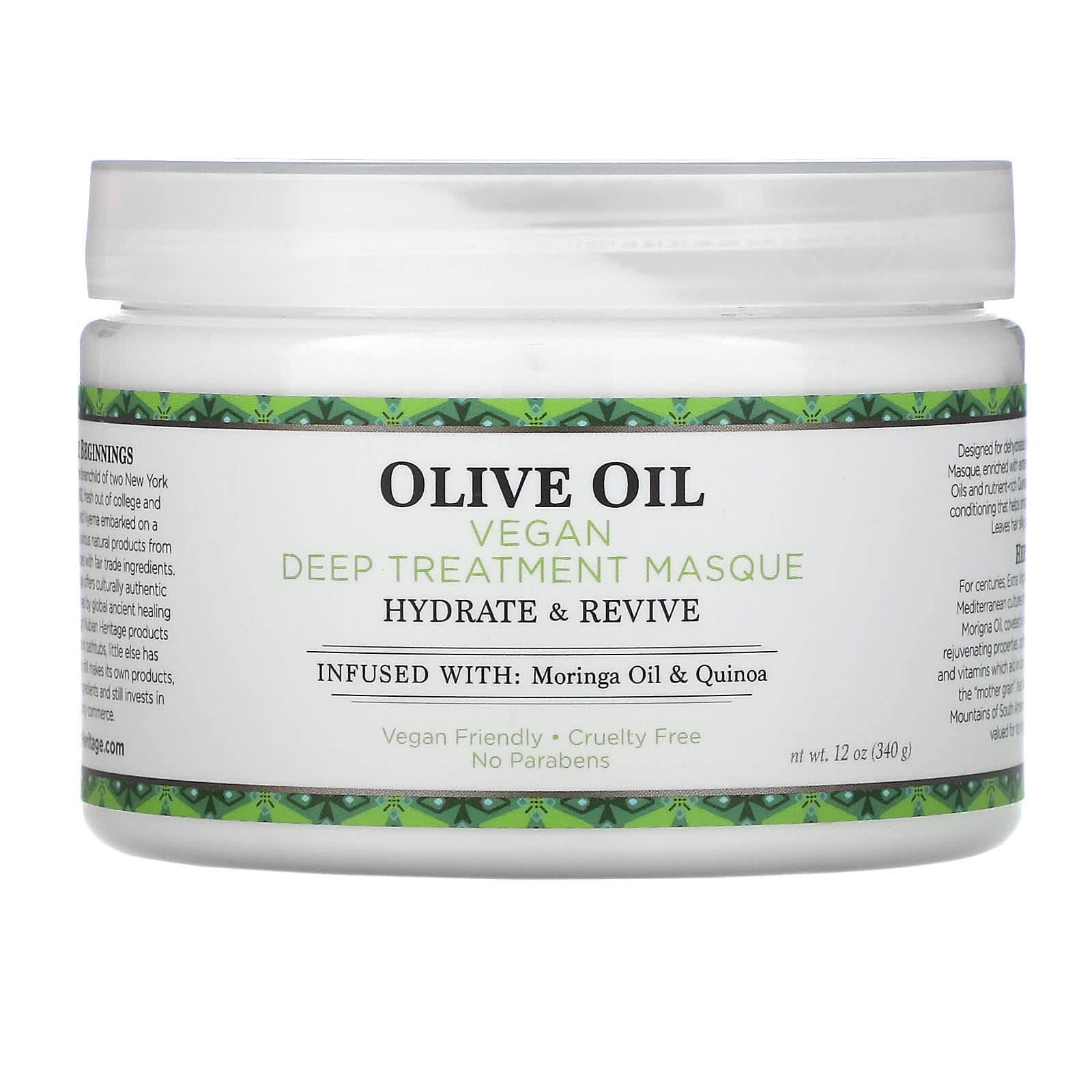 NUBIAN OLIVE OIL VEGAN DEEP TREATMENT MASQUE 11.5OZ - African Beauty Online