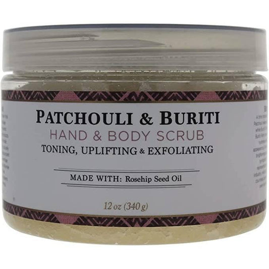 NUBIAN PATCHOULI & BURITI HAND & BODY SCRUB 12OZ - African Beauty Online