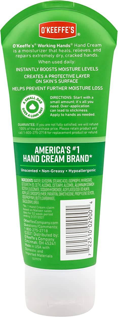 O'KEEFFE'S WORKING HANDS TUBE CREAM 3OZ - African Beauty Online