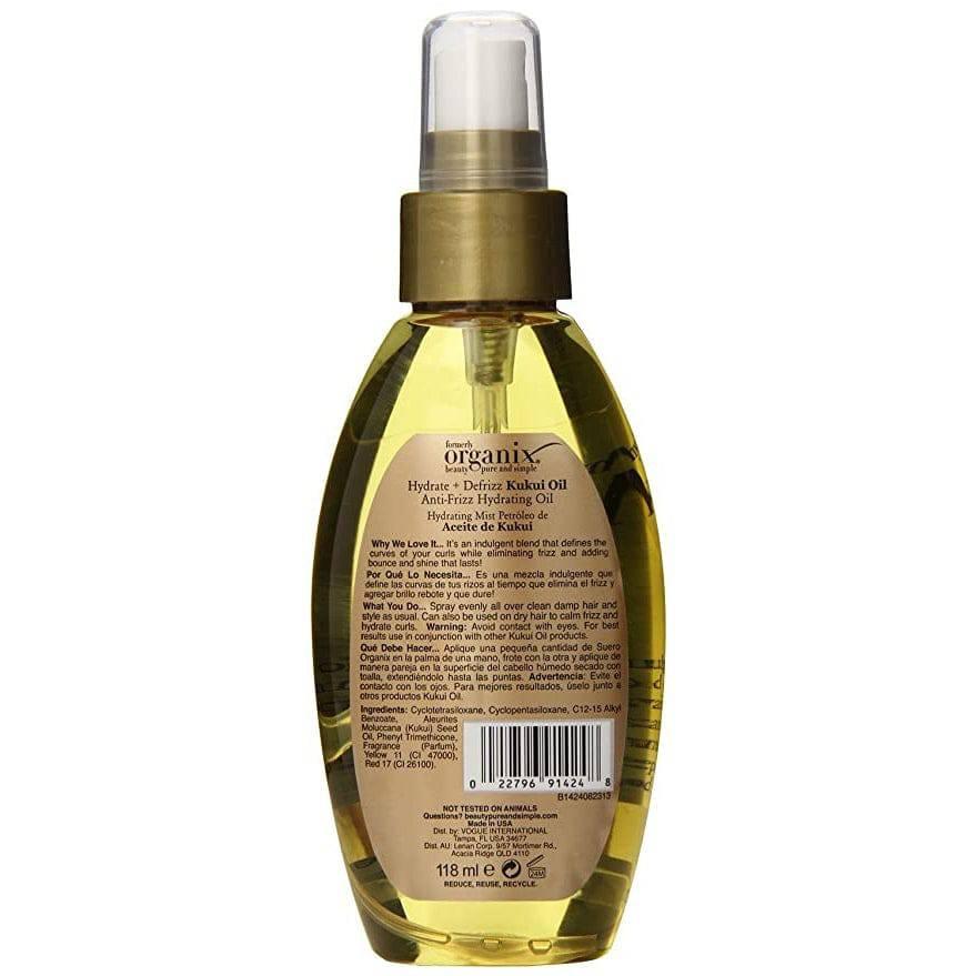 OGX KUKUI OIL ANTI-FRIZZ HYD OIL 4OZ - African Beauty Online