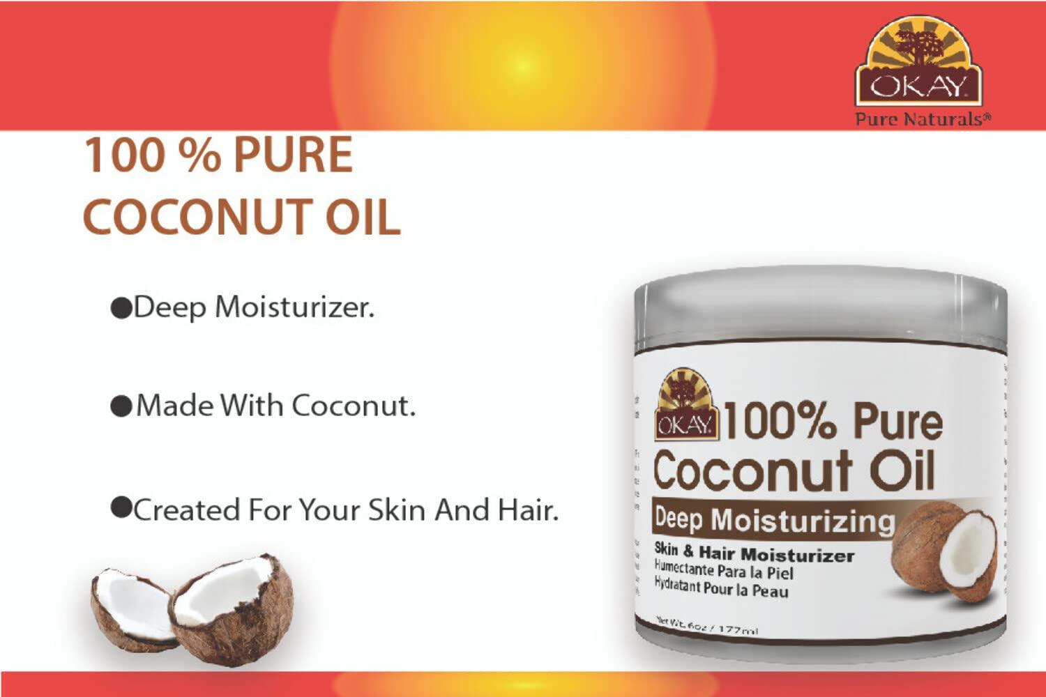 Okay 100% Pure Coconut Oil Deep Moisturizing - African Beauty Online