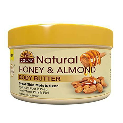 OKAY HONEY & ALMOND BODY BUTTER 7OZ - African Beauty Online