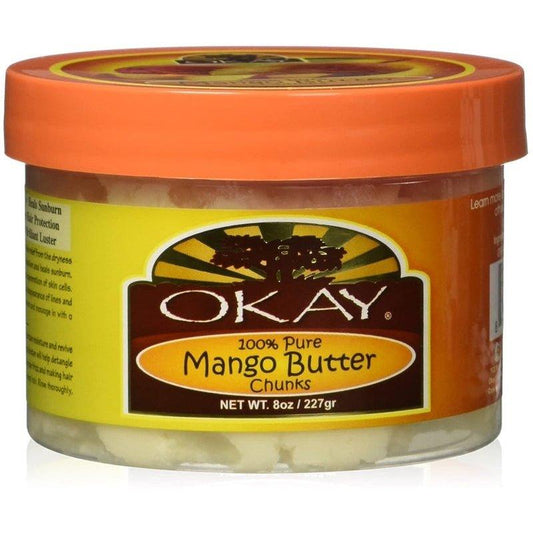 Okay-Mango-Butter-Chunks-For-Hair-And-Skin-Revive-And-Hydrate-Dry-Hair-Moisturize-Soothe-Skin-100-Pure-8-Oz - African Beauty Online