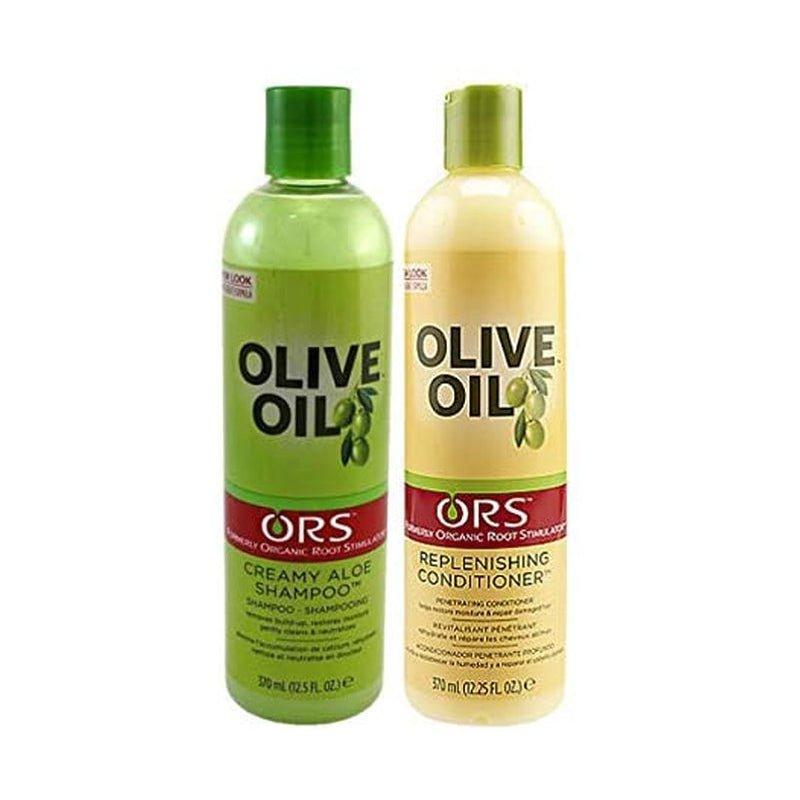 Organic-Root-Olive-Oil-Replenishing-Conditioner-And-Olive-Oil-Creamy-Aloe-Shampoo - African Beauty Online