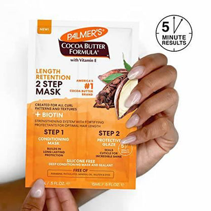 PALMERS LENGHT RETENTION 2 STEP MASK 0.5OZ - African Beauty Online