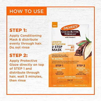 PALMERS LENGHT RETENTION 2 STEP MASK 0.5OZ - African Beauty Online