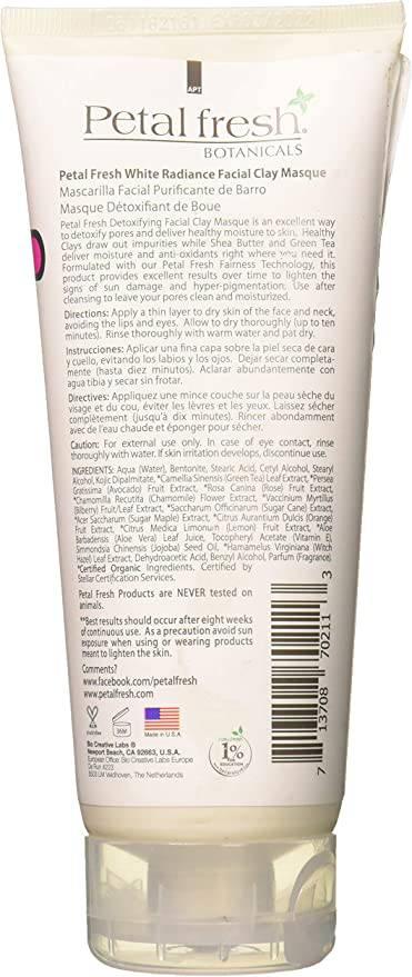 Petal Fresh Botanicals White Radiance Avocado & Green Tea Facial Clay Masque, 7oz - African Beauty Online